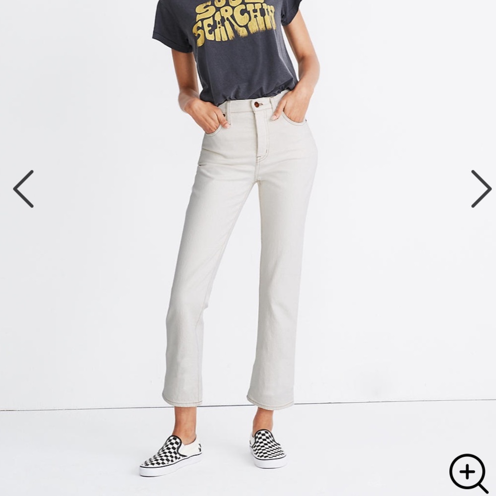 NWOT MADEWELL OFF-WHITE CALI DEMI BOOT JEANS